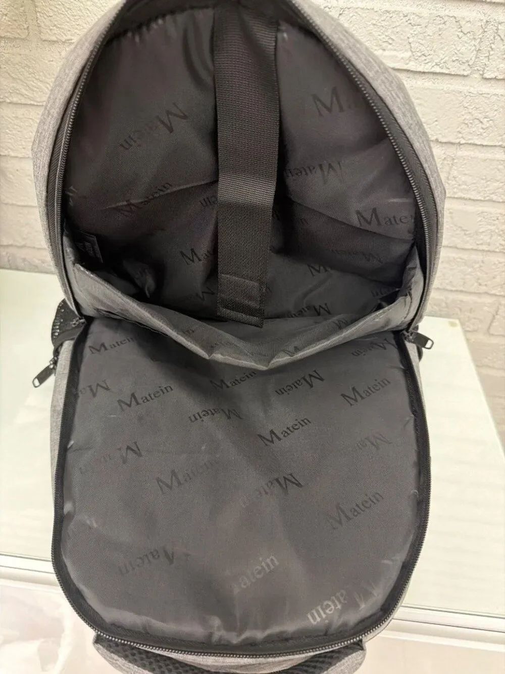 Matein Gray Anti-Theft Slim Travel Laptop Backpack - Picture 13 of 15